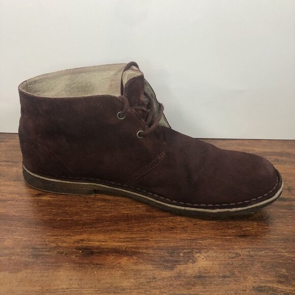 UGG Men's SZ 11.5 Leighton Leather Suede Chukka‎ Boots Mauve Dark Purple 1005487 - Picture 7 of 9